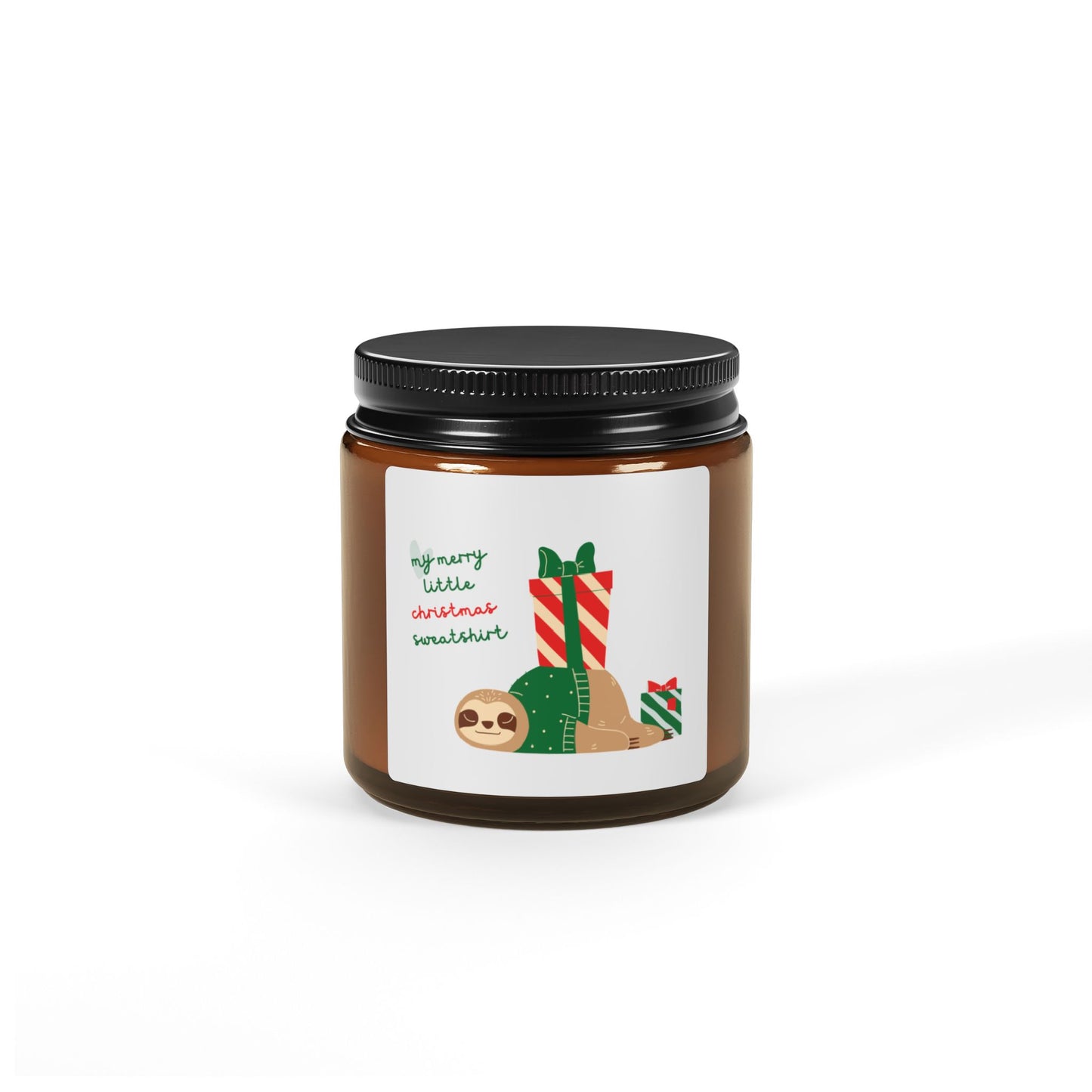 Scented Soy Candle in Amber Jar – Natural Soy Wax Candle (Multiple Sizes) – Cozy Home, Gift for Candle Lovers